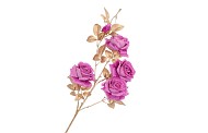 SILK ROSE GOLDIE 5X PURPLE 116CM