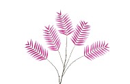 SILK PALM LEAF FUCHSIA 125CM NM