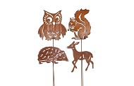 RUSTY GARDENSTICK AUTUMN ASS 12X20X60CM