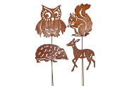 RUSTY GARDENSTICK AUTUMN ASS 15X25X80CM