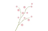 SILK FLOCKY FRUIT PINK 80CM NM