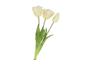 SILK TULIP BOUQUET WHITE 26X47CM NM