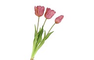 SILK TULIP BOUQUET PURPLE 26X47CM NM
