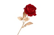 SILK ROSE GOLDIE DARK RED 75CM