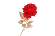 SILK ROSE GOLDIE RED 75CM