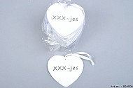 HARTHANGER 'XXX-JES'  9X9X0,3CM PER 24 STUKS