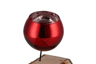 GLASBOL 10CM ROOD + PIN 15CM