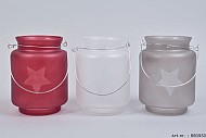 WINDLICHT GLAS STERN 14X19CM SORTIERT PRO STÜCK
