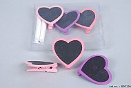 HART SCHOOLBORD CLIP 5CM LILA PER 6 STUKS
