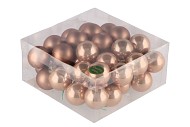 WEIHNACHTSKUGEL KOMBI GINGER 40MM AUF DRAHT P/36