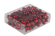 GLASS BALL COMBI DARK RED 20MM ON WIRE P/144