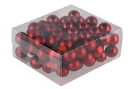 GLASS BALL COMBI DARK RED 30MM ON WIRE P/72