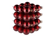 GLASS BALL COMBI DARK RED 57MM P/36