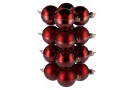 GLASS BALL COMBI DARK RED 80MM P/16