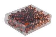 GLASS BALL COMBI BROWN 20MM ON WIRE P/144
