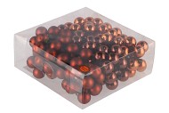 GLASS BALL COMBI BROWN 25MM ON WIRE P/144