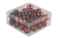 GLASS BALL COMBI BROWN 40MM ON WIRE P/36