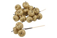PICK APPLE PIN 3-ON WIRE 9X9CM GOLD L20CM SET OF 24