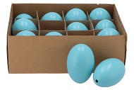 EGGS GÄNZE AQUA BLAU 6X8CM PRO 12 STÜCK