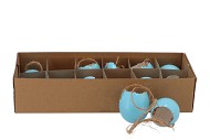 EGGS HÜHNER ANHÄNGER AQUA BLAU 5X5CM PRO 12 STÜCK