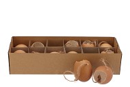 EGGS HÜHNER ANHÄNGER BRAUN 5X5CM PRO 12 STÜCK