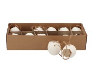 EGGS HÜHNER ANHÄNGER WEIß 5X5CM PRO 12 STÜCK