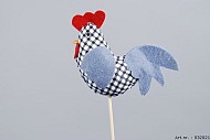 KIP PLAT OP STOK BLAUW/GRIJS 9X50CM