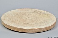 PLATZTELLER HOLZ SCHWER WEIß 40CM