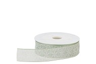 LINT TRANSPARANT MINT/WIT 2,5CM PER 20 METER