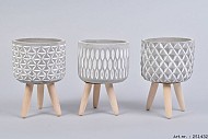 POT OP VOET 12X18CM ASSORTI PER STUK
