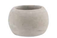 CONCRETE GREY POT SPHERE 16X12CM