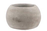 CONCRETE GREY POT SPHERE 18X14CM