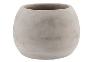 CONCRETE GREY POT SPHERE 24X20CM