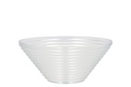 GLASS BOWL RIBBED KONISCH 19X19X8CM