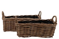 ROTAN MAND RECHTHOEK 44X20X17CM + OREN H24CM 2-DELIG