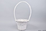 OSIER PANIER EN ROTIN AVEC ANSE BLANC 31X60CM