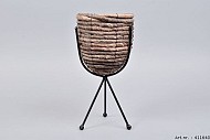 DECO MAND OP IJZEREN VOET 15X30CM