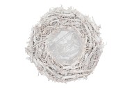 WREATH ROOT WHITEWASH 40CM