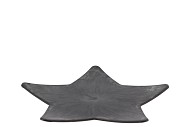 MELAMINE GREY BOWL STAR 28X28X4CM
