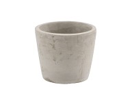 CONCRETE GREY POT ROUND 11X9CM