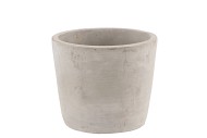 CONCRETE GREY POT ROUND 13X11CM