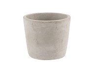 CONCRETE POT ROUND GREY 13X11CM