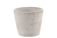 CONCRETE GREY POT ROUND 14X12CM