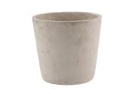 CONCRETE POT ROUND GREY 17X16CM