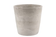 CONCRETE POT ROUND GREY 19X19CM