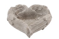 CONCRETE SAINT GREY HEART WINGS 19X8CM