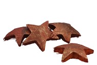 NATUUR KOKOSNOOT STER METALLIC ROOD P/12 11CM NM