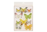 BUTTERFLY ON CLIP YELLOW 5X8CM MIX SET OF 10