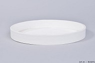 WOODEN TRAY WHITE 25X3CM
