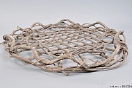 PLATEAU SERVEUR EN BOIS CURLY BLANC 65X7CM